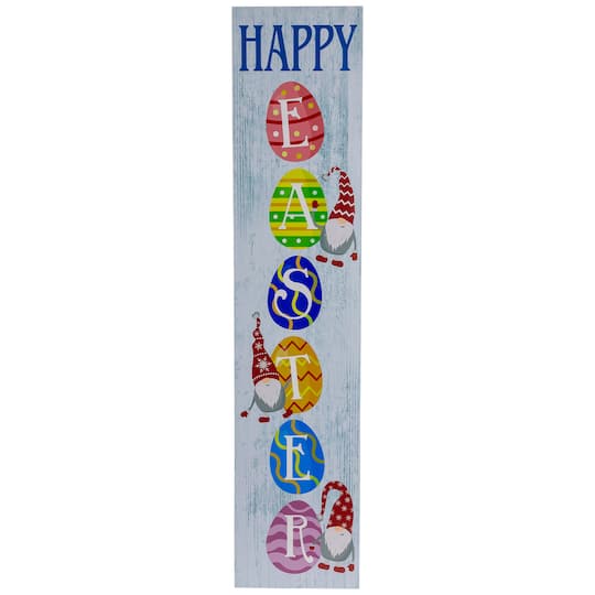 Multicolor Happy Easter Eggs Spring Wall Sign